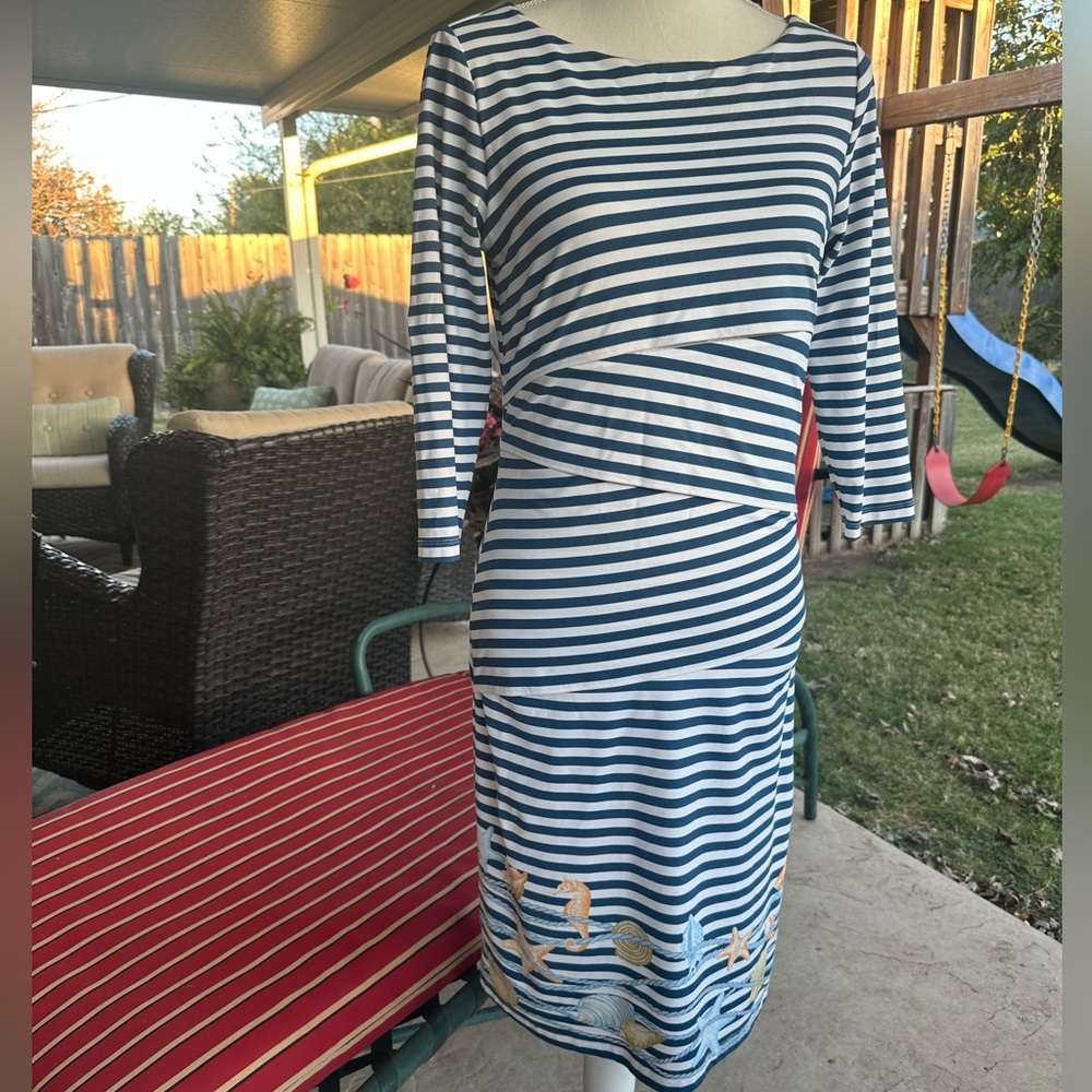 J. Mclaughlin Striped Long Sleeve Dress
